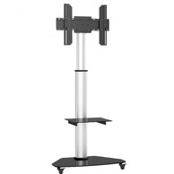 TECHLY Podni stalak s policom za LCD / LED / Plasma TV 37-70", srebrni